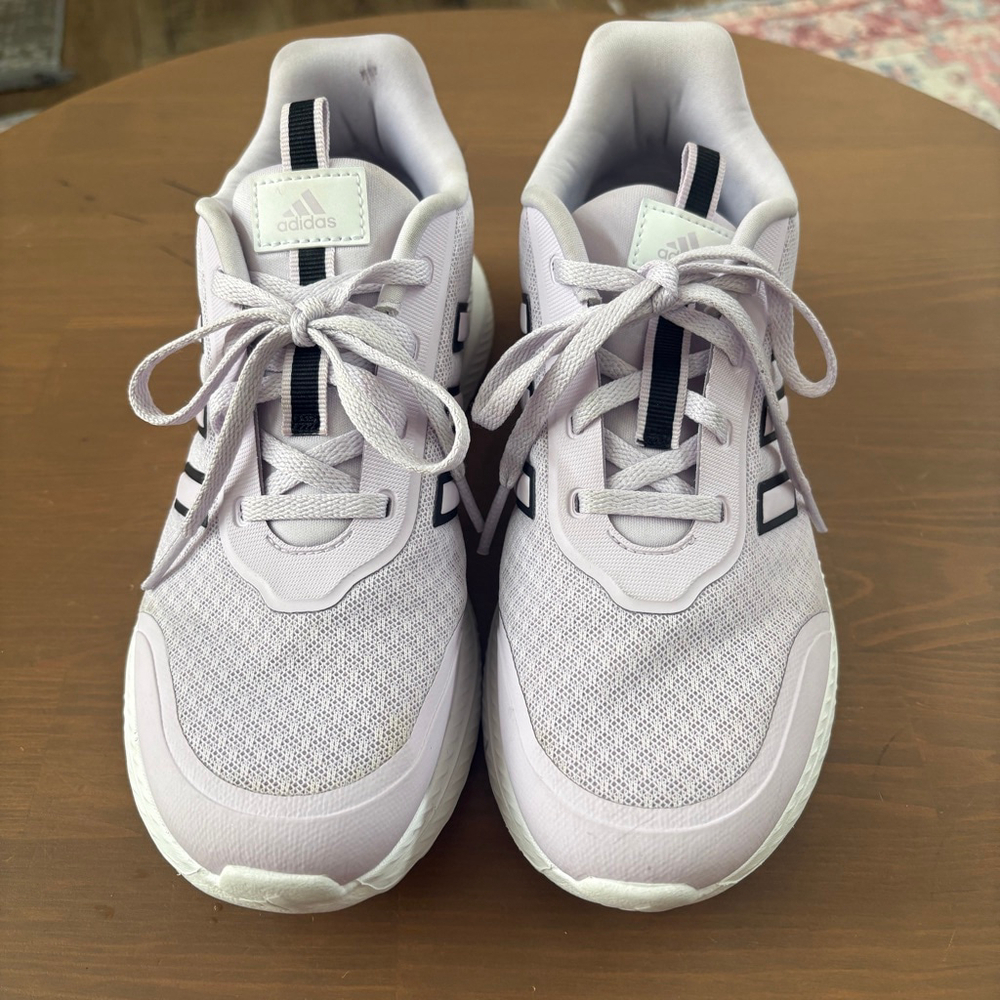 Women's Adidas Cloudfoam Purple White Athletic Shoes Size 5 - Picture 2 of 7